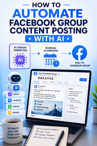 how to automate facebook group content posting with ai